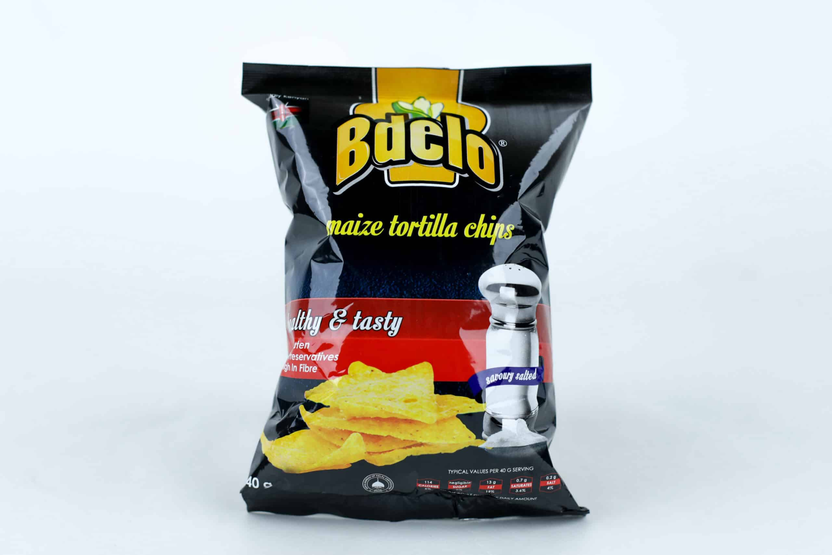BDELO MAIZE TORTILLA CHIPS SALTED 40G